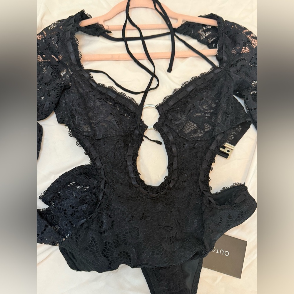 Outcast Amore Black Lace Bodysuit